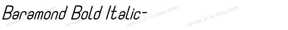 Baramond Bold Italic字体转换